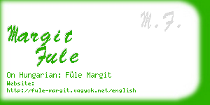 margit fule business card
