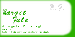 margit fule business card